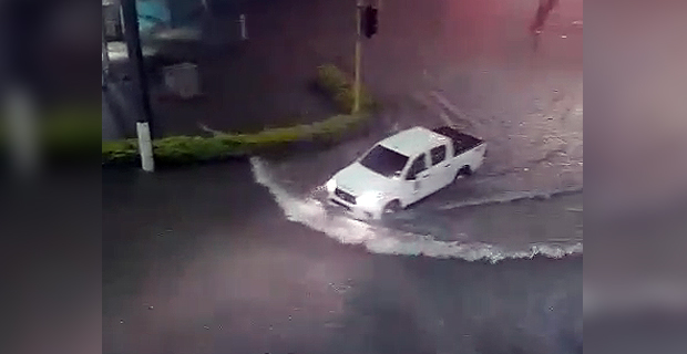 Heavy downpour causes flash flooding in number of areas