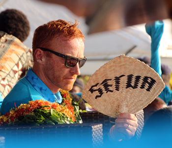 People of Serua present 3 acres of land in Vunibau to Ben Ryan