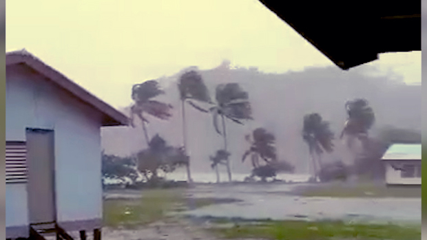 Heavy rain and damaging winds are now being felt in Udu Point