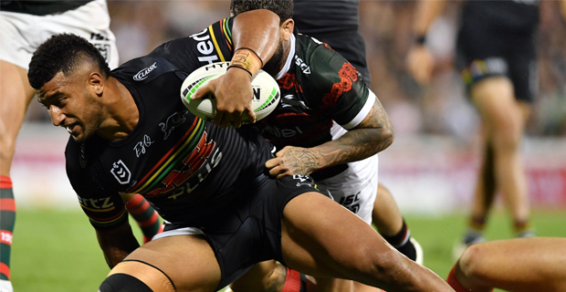 Kikau scores individual solo try of the season against the Rabbitohs