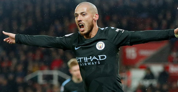 Silva helps Man City beat Stoke City