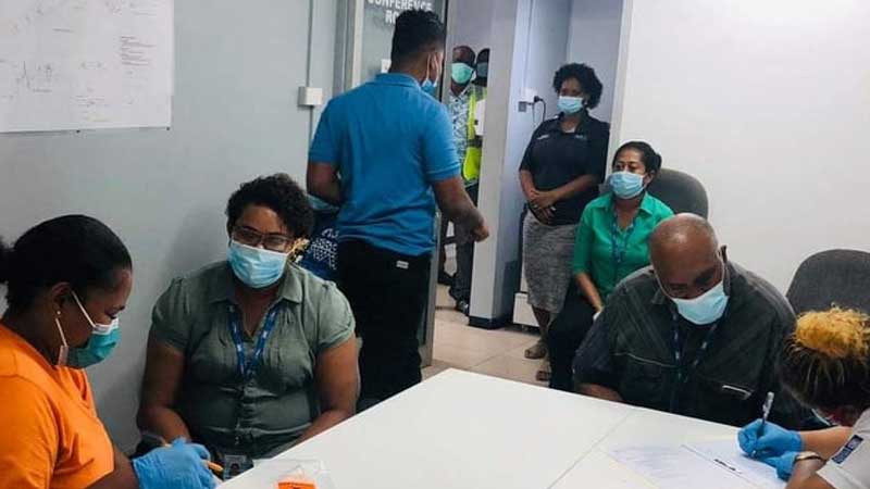 WAF staff in Lautoka undergoing COVID-19 screening tests