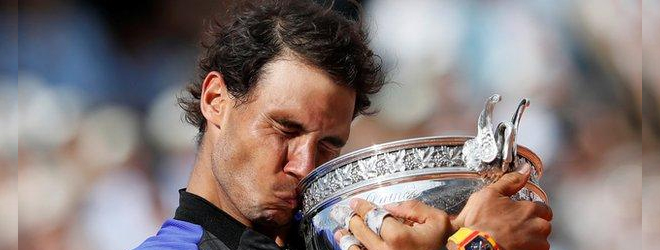 Nadal beats Wawrinka to win the tournament for a 10th time