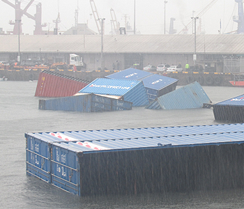 Efforts underway to contain any possible oil spill after sinking of container ship