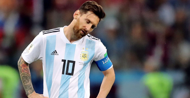 Pictures online shows Messi deeply stressed before their FIFA World Cup Group D clash against Croatia