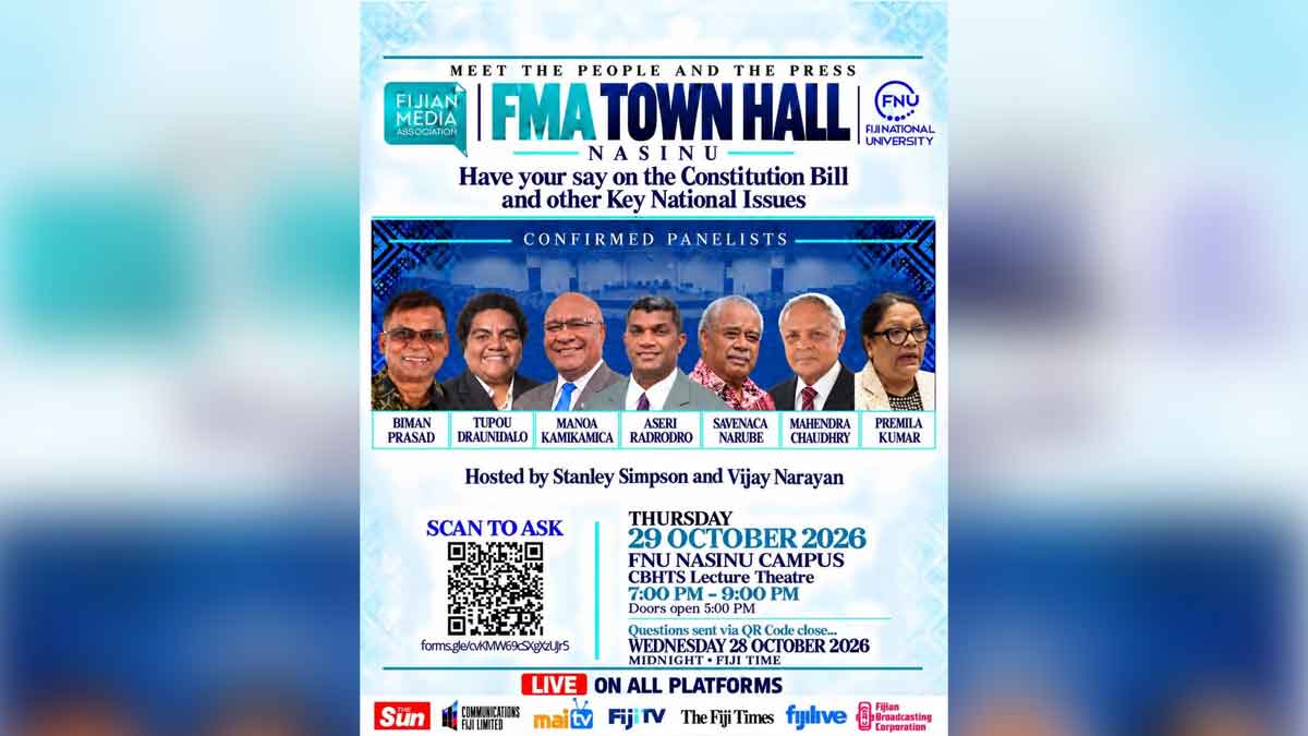 FMA Town Hall on Constitution Bill at 7pm this Thursday at FNU Nasinu