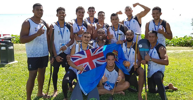 Fiji settles for Bronze in the Men's 500 metres Va'a competition at the Pacific Games
