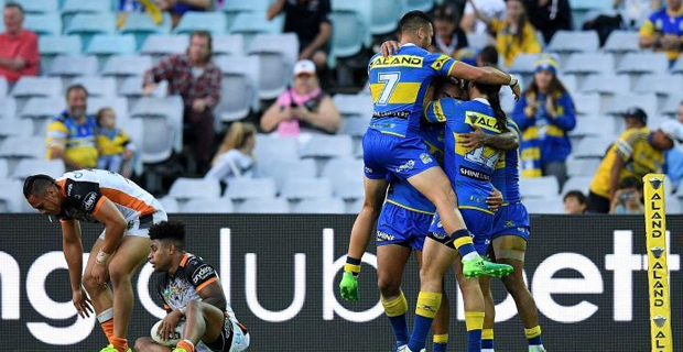 Parramatta Eels edge the Wests Tigers 24‑22