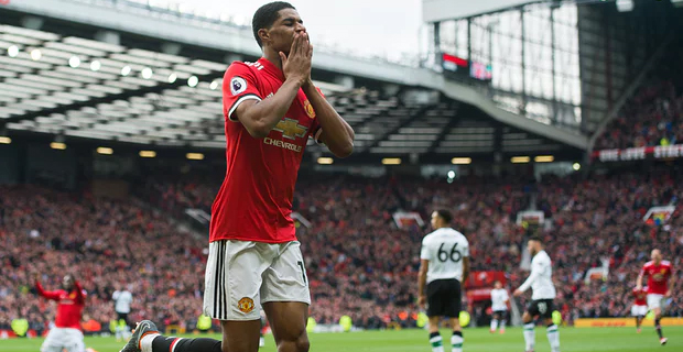 Rashford scores double for Man United to beat Liverpool 2-1