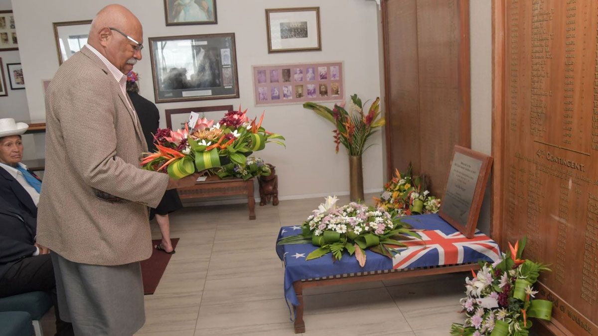Rabuka honor Veterans on Remembrance Day in the Cook Islands