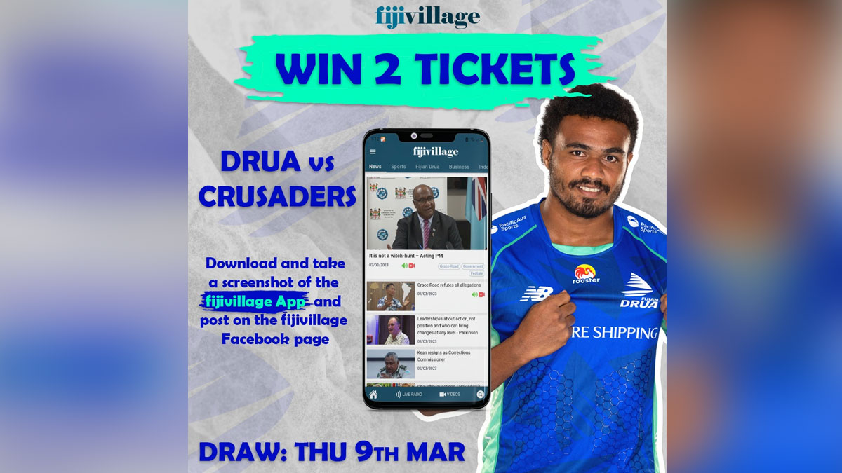 You now have the chance to win 2 Fijian Drua vs Crusaders tickets with fijivillage