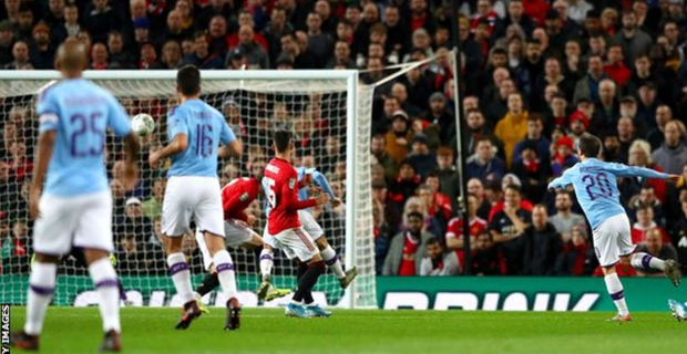 Manchester City beat Manchester United 3-1 in the Carabao Cup first leg semi-final