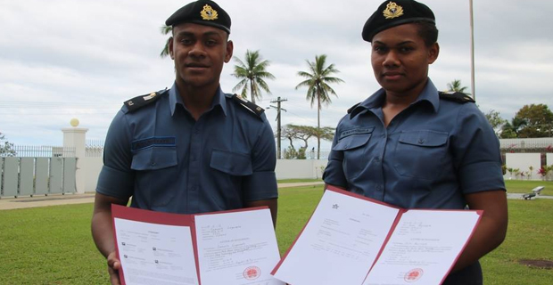 Mid-seaman Logavatu and Esita receive scholarships to study in China for 4 years
