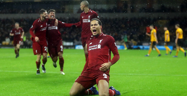Liverpool top of EPL for Christmas after beating Wolves 2-0