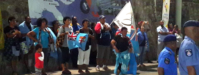 Team Fiji welcomed by Fijian community in PNG