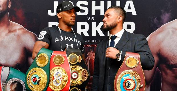 Anthony Joshua laughs off "glass chin" statement by Joseph Parker 