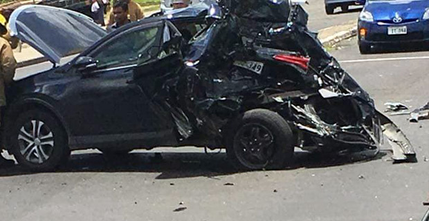 Truck crashes into 4 cars opposite World Harvest Centre in Kinoya