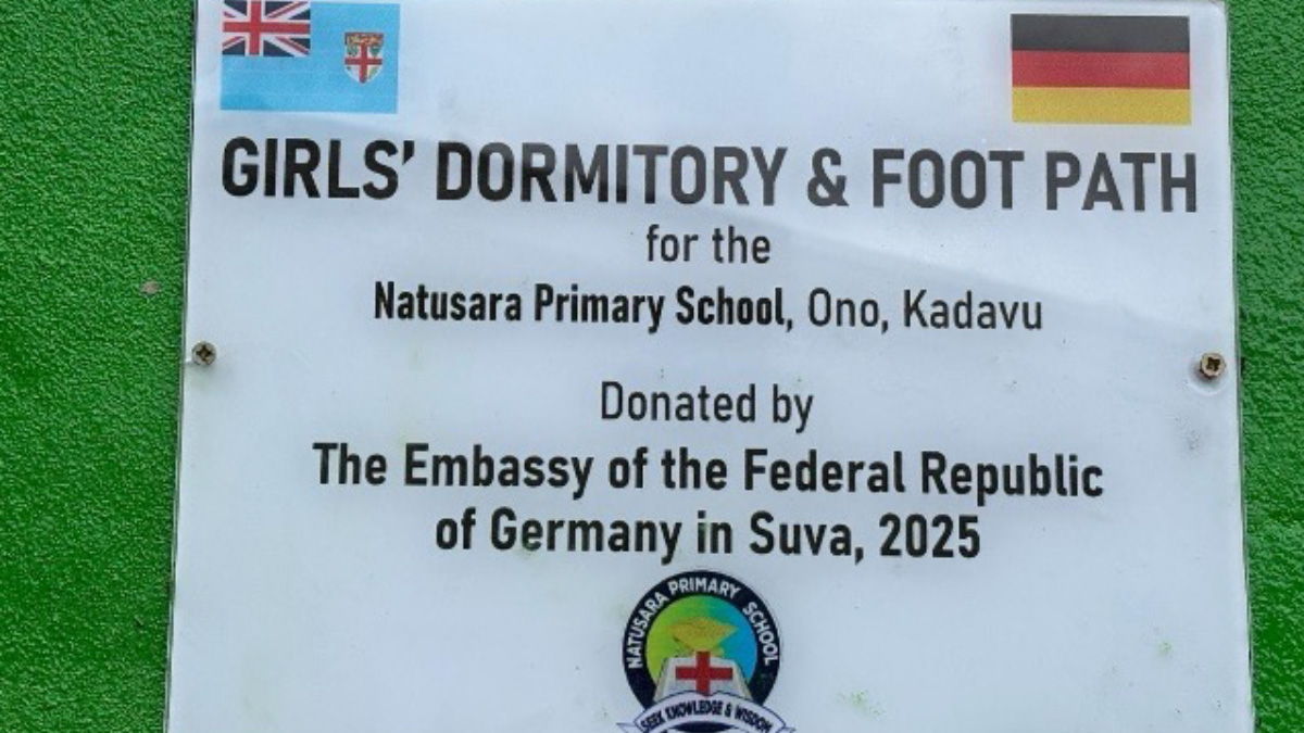 German Embassy hands over rehabilitated girls’ dormitory, washrooms and new walkway at Natusara Primary School in Kadavu