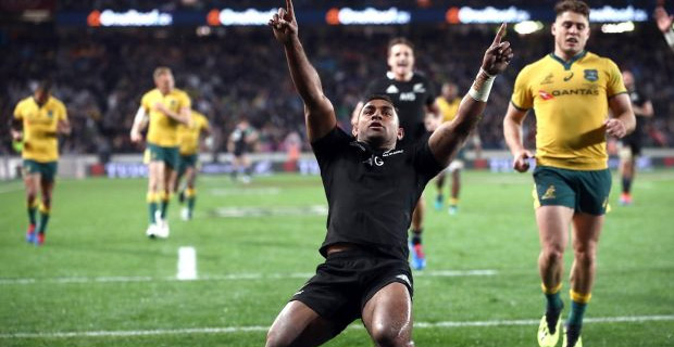 Reece scores 1st try for the All Blacks as they demolish the Wallabies 36-0