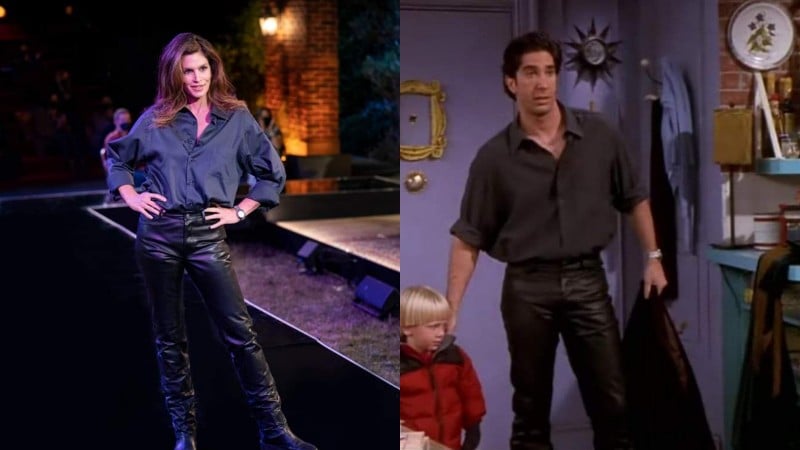 Black leather pants curtesy of Ross Geller | Instagram