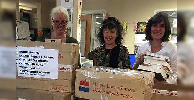 NZ donates 9 large cartons of books to the public library in Labasa