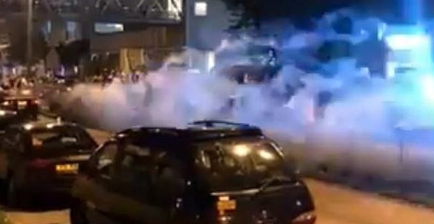 10 injured after fireworks shot into crowd of pro‑democracy activists in Hong Kong