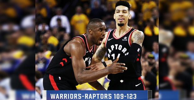 Toronto Raptors lead NBA Finals series by 2-1 after beating Golden State Warriors
