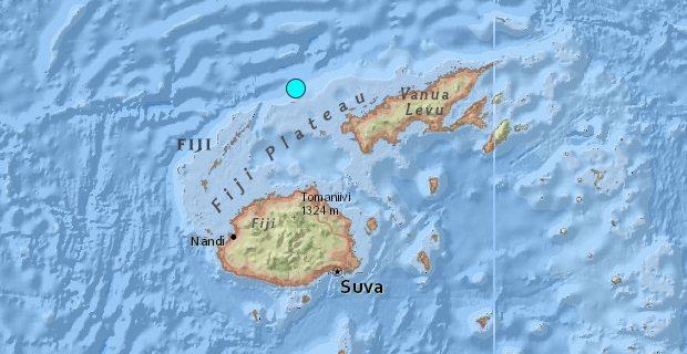 4.8 magnitude earthquake felt in parts of the Fiji region after 1pm today