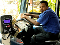 Passengers have to board another bus if E-ticketing system is not working