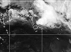 Trough of low pressure over Fiji