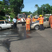 Woman rushed to hospital after accident