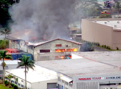 Fire engulfs W&G warehouse