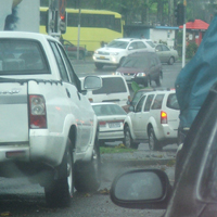 Water works to disrupt traffic 