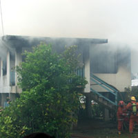 Grandmum, grandson escapes from fire