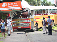 Bus driver taken to hospital after accident