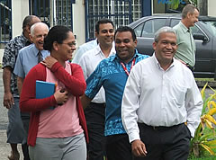 Media Meet With Interim PM