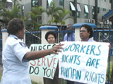 Police/RFMF round up protesting FNA members