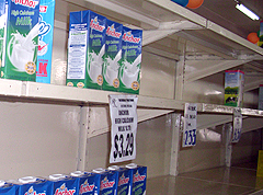Empty shelves upset shoppers