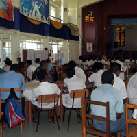 Youths participate in peer workshop