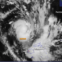 Hurricane warning in force