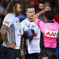 Sims fails to downgrade high tackle charge