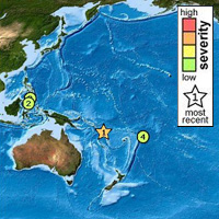 Evacuation warning prompts in many Island countries