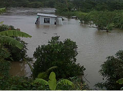 Floods claim first life