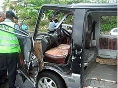 Woman rushed to hospital after accident