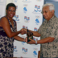 Olympic trophy awarded to Save the Children Fiji