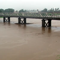 Flood Waters In Rewa River Receding