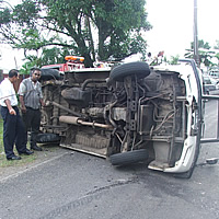 Drivers escape injuries after accident