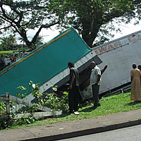 Trucks Collide In Samabula