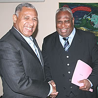 Interim PM Meets With Sir John