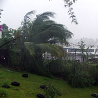 Strong winds hit Navua, river rising